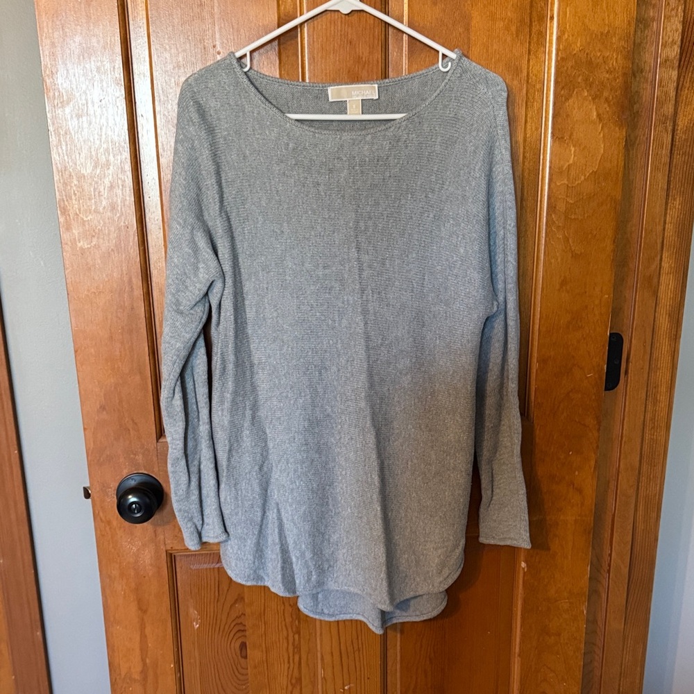 Michael Kors - Cozy Lightweight Gray Knit Long Sleeve Top